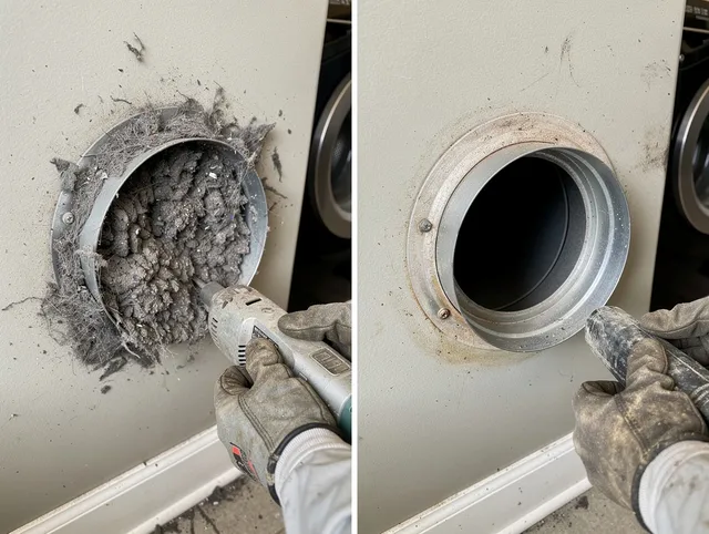 Professional clogged vent cleaning by Hudson Dryer Vent Cleaning in Hudson