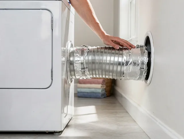 Professional dryer vent hose installation by Hudson Dryer Vent Cleaning in Hudson