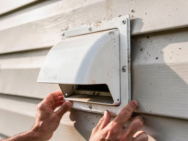 Hudson Dryer Vent Cleaning technician delivering thorough residential dryer vent cleaning service in Hudson